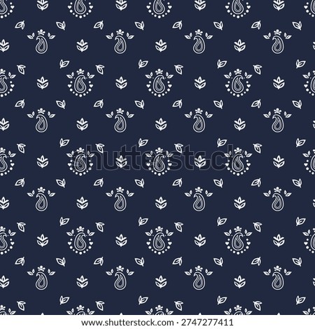 Textile motif seamless pattern. Abstract line shape geometric motif basic pattern continuous background. Man shirt all over print block. 