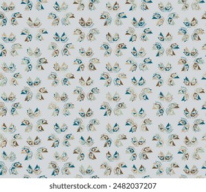 Textile motif seamless pattern. Lux fabric design textile swatch ladies dress, man shirt all over print block. 