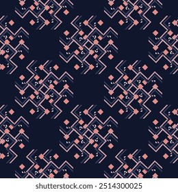 Textile motif seamless pattern. Lux fabric design textile swatch ladies dress, man shirt all over print block. 