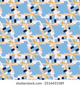 Textile motif seamless pattern. Lux fabric design textile swatch ladies dress, man shirt all over print block. 