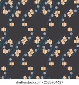 Textile motif seamless pattern. Lux fabric design textile swatch ladies dress, man shirt all over print block. 