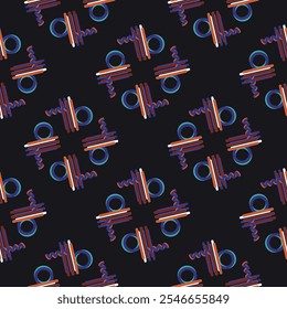 Textile motif seamless pattern. Lux fabric design textile swatch ladies dress, man shirt all over print block. 