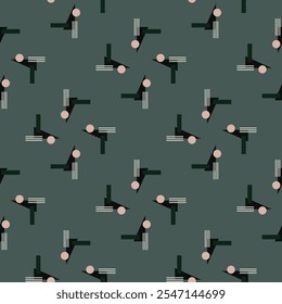 Textile motif seamless pattern. Lux fabric design textile swatch ladies dress, man shirt all over print block. 