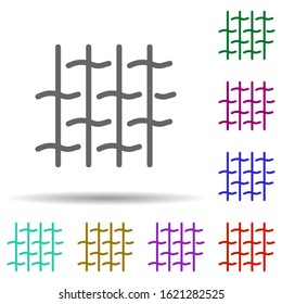 Textile in multi color style icon. Simple thin line, outline vector of row matterial icons for ui and ux, website or mobile application