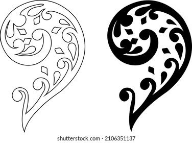 textile ornamental design element vector