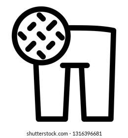 Textile pants icon. Outline textile pants vector icon for web design isolated on white background