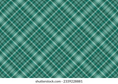 Textile pattern background of fabric vector check with a seamless texture plaid tartan in teal and pastel colors.