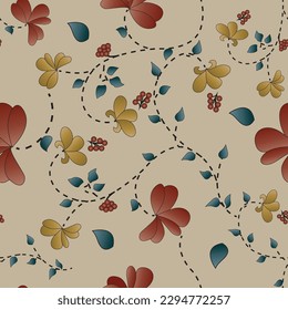 Textile pattern design ,traditional paisley pattern on skin