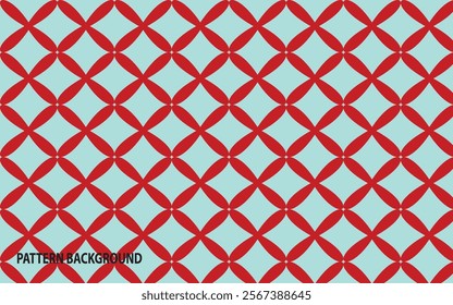 Textile Pattern Design with vector .Red and Cyan color Pattern vector Design of Textile.