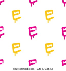 Textile pattern design and wallpaper Colorful Dripping Letter, 3D letter great for T- shirts; room decorations and accessories.
