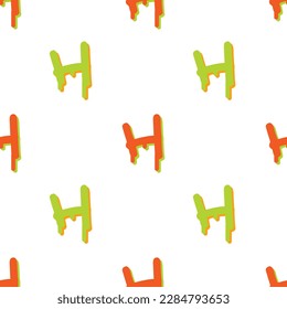 Diseño de patrones textiles y papel pintado Carta de goteo colorida, letra 3D genial para camisetas; decoración de habitaciones y accesorios.