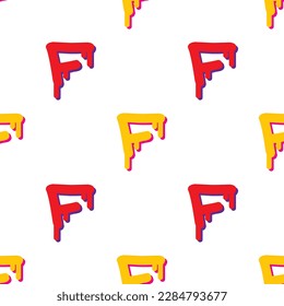 Diseño de patrones textiles y papel pintado Carta de goteo colorida, letra 3D genial para camisetas; decoración de habitaciones y accesorios.
