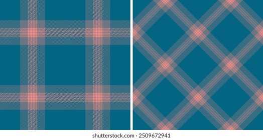 Tecido de padrão têxtil do vetor de tartan de textura com uma verificação de fundo sem costura. Definido em cores pastel. Vogue tendências da moda para a temporada.