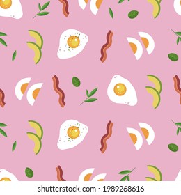 Textile pattern with food ornament