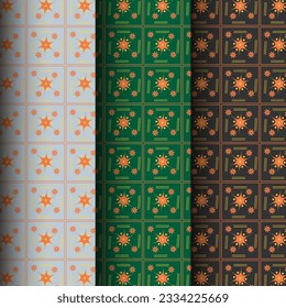 textile pattern with line art pattern design template
