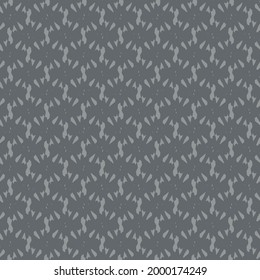 Textile pattern, a mosaic made of flattened hexagonal patches with fringed edges. Blue wallpaper texture.