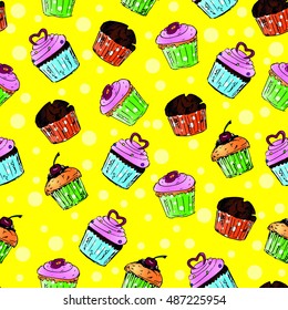 Textile pattern with muffin