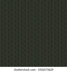 Textile pattern with parallel strips, made of stitches and dots. Dark gray wallpaper texture.