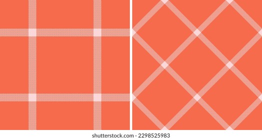 Textile pattern seamless. Vector plaid texture. Check fabric tartan background in set.