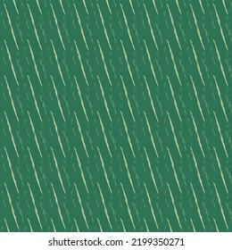 Textile Pattern With Short Slanted Stripes. Gray Streaks On Dark Green Background. Abstract Vector.