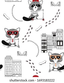 Patrón textil Squirrel Patcilla