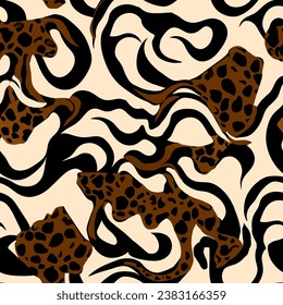 textile pattern suitable for the size from wild animal skin