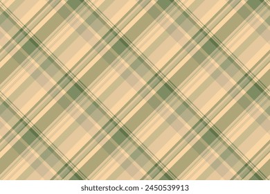 Textile pattern tartan of vector texture plaid with a background check fabric seamless in pastel and amber colors.
