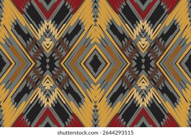 um padrão têxtil que parece ser um tipo de tecelagem Ikat, provavelmente um desenho da Patola de Patan, Gujarat, Índia. 
Patola: são duplos ikat tecido saris, tradicionalmente feito de seda, 