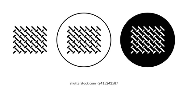 Textile Pattern Vector Icon Set. Cloth Weaving Design Vector Symbol for UI Design.