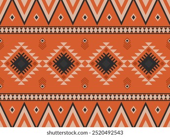 Textile patterns inspired by Aztec and Navajo cultures, traditional geometric ethnic fabric pattern ornate elements with ethnic patterns design for rugs, clothing, sarong, scarf, batik, wrap, carpet.