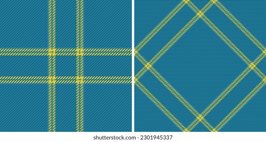Textile plaid background. Fabric vector pattern. Texture check seamless tartan in set.