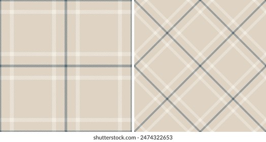 Textile plaid check of background vector fabric with a pattern tartan texture seamless. Set in pastel colors. Flannel shirt outfit ideas.