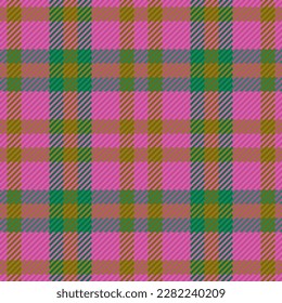 Textile plaid check. Fabric pattern tartan. Seamless texture vector background in turquoise and yellow colors.