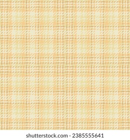 Textile plaid check of fabric vector seamless with a pattern background tartan texture in light and amber colors.