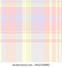 Textile plaid tartan of seamless vector texture with a background pattern fabric check in light and light yellow colors.