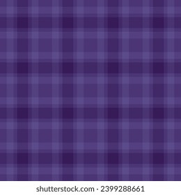 Textile plaid vector of pattern check texture with a fabric seamless background tartan in violet and indigo colors.