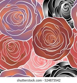 Textile print for bed linen, jacket, package design, fabric and fashion concepts. Floral multicolored seamless pattern background. Abstract vector seamless pattern multicolor flower design.