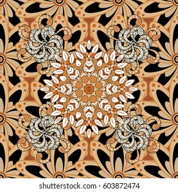 Textile print for bed linen, jacket, package design, fabric and fashion concepts. Abstract vector seamless pattern flower design in colorful colors. Floral seamless pattern with watercolor effect.