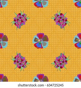 Textile print for bed linen, jacket, package design, fabric and fashion. Floral seamless pattern watercolor effect. Varicolored seamless background. Abstract vector seamless pattern flower design.