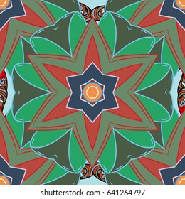 Textile print for bed linen, jacket, package design, fabric and fashion concepts. Abstract vector seamless pattern flower design in blue and pink colors. Floral seamless pattern with watercolor effect