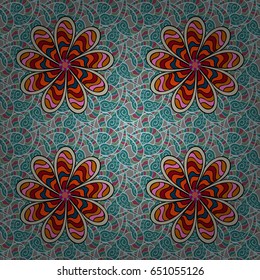 Textile print for bed linen, jacket, package design, fabric and fashion concepts. Abstract vector seamless pattern flower design in colors. Floral seamless pattern with watercolor effect.