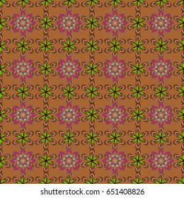 Textile print for bed linen, jacket, package design, fabric and fashion concepts. Abstract vector seamless pattern flower design in colors. Floral seamless pattern with watercolor effect.
