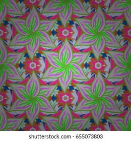 Textile print for bed linen, jacket, package design, fabric and fashion concepts. Abstract vector seamless pattern flower design in colors. Floral seamless pattern with watercolor effect.