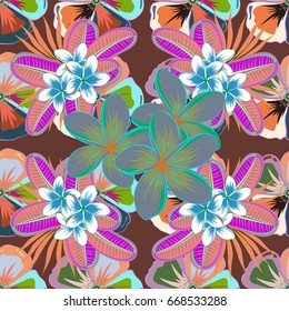 Textile print for bed linen, jacket, package design, fabric and fashion concepts. Floral seamless pattern, watercolor. Varicolored seamless background. Abstract vector seamless pattern flower design.