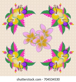 Textile print for bed linen, jacket, package design, fashion concepts. Abstract vector seamless pattern flower design. Floral seamless pattern watercolor effect. Varicolored seamless background.