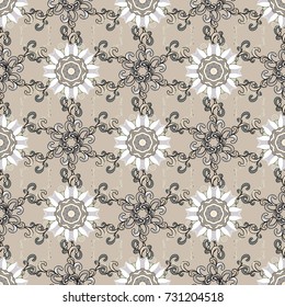 Textile print for bed linen, jacket, package design, fabric and fashion concepts. Seamless pattern ethnic design. Marine background with flowers, seashells, mandalas and watercolor effect.