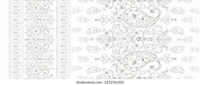 Textile Print Bed Sheet Design Pattern