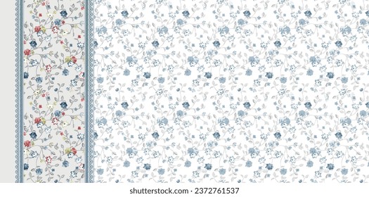 Textile Print Bed Sheet Design Pattern