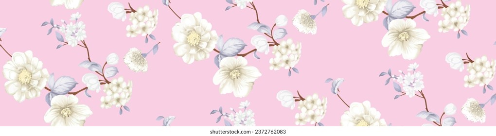 Textile Print Bed Sheet Design Pattern