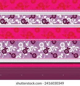 Textile Print Bed Sheet Design Pattern